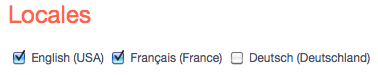 La Distribution locales panel with the new choice of french language