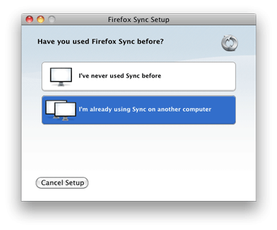 Firefox Sync Setup